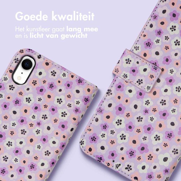 imoshion Design Bookcase iPhone Xr - Purple Flowers