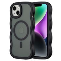 Selencia Wavy Backcover met MagSafe Apple iPhone 14 / 13 - Zwart