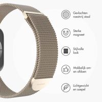 imoshion Milanees magnetisch bandje Apple Watch Series 1 - 11 / SE / Ultra (44/45/46/49 mm) - Maat M - Champagne Gold