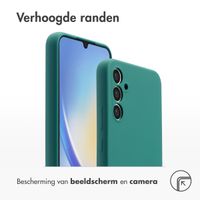 Accezz Liquid Silicone Backcover Samsung Galaxy A34 (5G) - Donkergroen