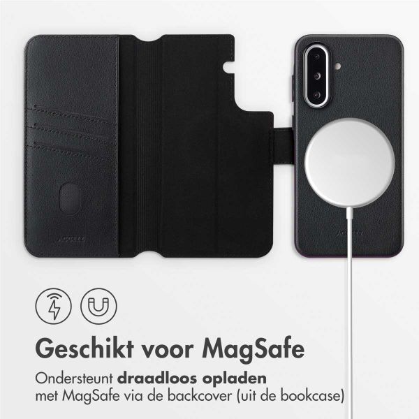 Accezz Leather Bookcase 2-in-1 met MagSafe Samsung Galaxy A36 / A56 - Onyx Black