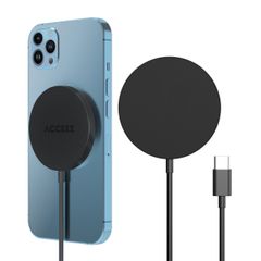 Accezz Wireless Charger USB-C - MagSafe and Qi2 Wireless Charger - 1 Metre - Black