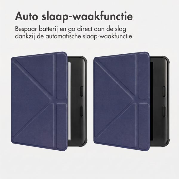 imoshion Vouwbare Bookcase Kobo Libra Colour - Donkerblauw
