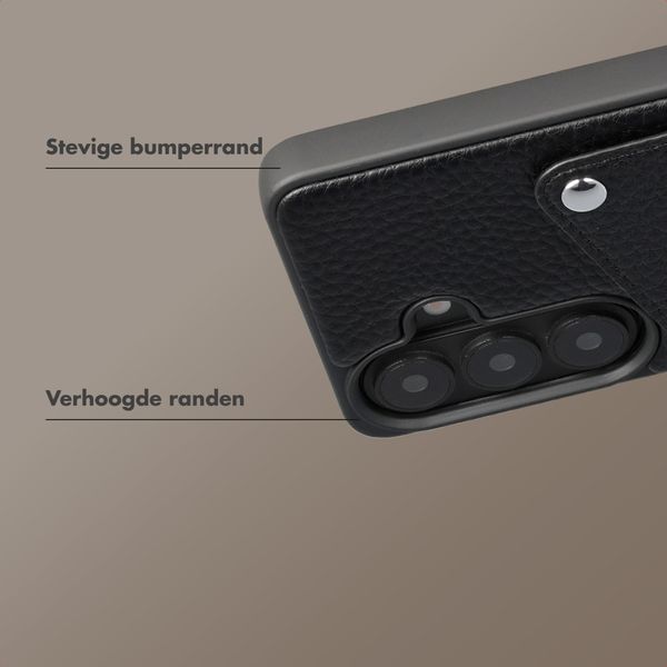 Selencia Riva Backcover met Pashouder Samsung Galaxy S26 Plus - Zwart