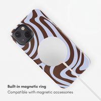 Selencia Vivid Back Cover with MagSafe Apple iPhone 13 - Dream Swirl Chocolate