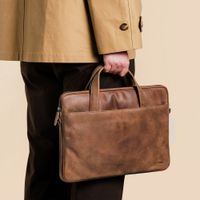 Accezz Leather Laptoptas 16 inch - Cognac