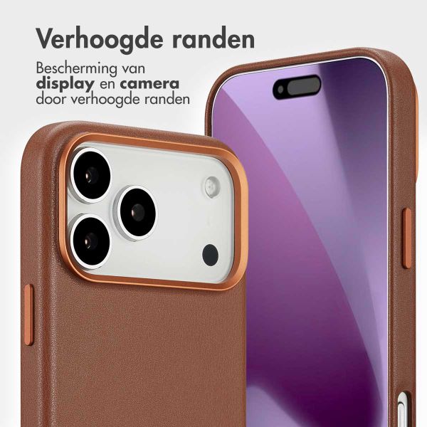 Accezz Leather Bookcase 2-in-1 met MagSafe Apple iPhone 17 Pro Max - Sienna Brown