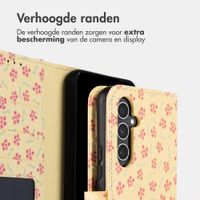 imoshion Design Bookcase Samsung Galaxy A54 (5G) - Sunny Yellow Petite Flowers