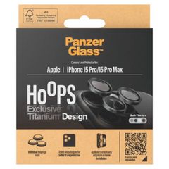 PanzerGlass Camera Protector Hoops Optic Rings Apple iPhone 15 Pro / 15 Pro Max - Black Titanium