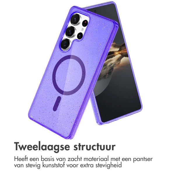 imoshion Sparkle Backcover met MagSafe Samsung Galaxy S25 Ultra - Glitter Paars
