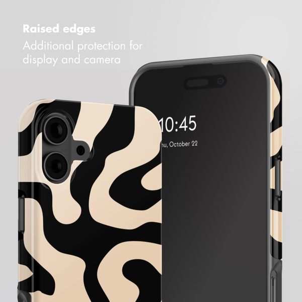 Selencia Vivid Back Cover Apple iPhone 16 - Art Wave Black