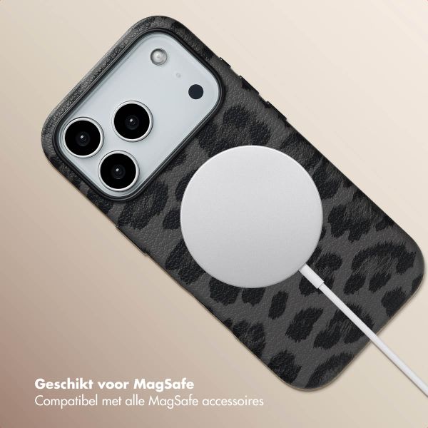 Selencia Sabi Backcover Panterprint met MagSafe Apple iPhone 17 Pro - Midnight Black