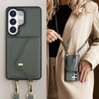 Selencia Sera Phone Case with Cord and Envelope Card Holder Samsung Galaxy S26 Ultra - Sage Green