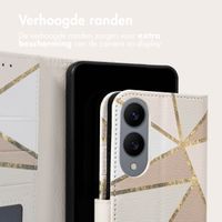 imoshion Design Bookcase Samsung Galaxy S25 Edge - Beige Graphic