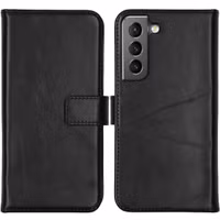 Selencia Echt Leren Bookcase Samsung Galaxy S22 - Zwart