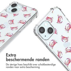 imoshion Design hoesje met koord Apple iPhone 15 - Crab Watercolor