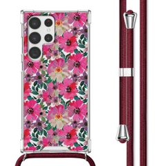 imoshion Design hoesje met koord Samsung Galaxy S22 Ultra - Flower Water