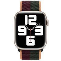 Apple Sport Loop Band Apple Watch Series 1 t/m 9 / SE (38/40/41 mm) | Series 10 (42 mm) - Dark Cherry/Forest Green