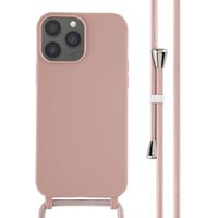 imoshion Siliconen hoesje met koord iPhone 13 Pro Max - Sand Pink