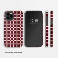 Selencia Vivid Backcover Apple iPhone 12 (Pro) - Check This Burgundy
