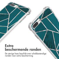 imoshion Design hoesje met koord iPhone 8 Plus / 7 Plus - Petrol Green Graphic