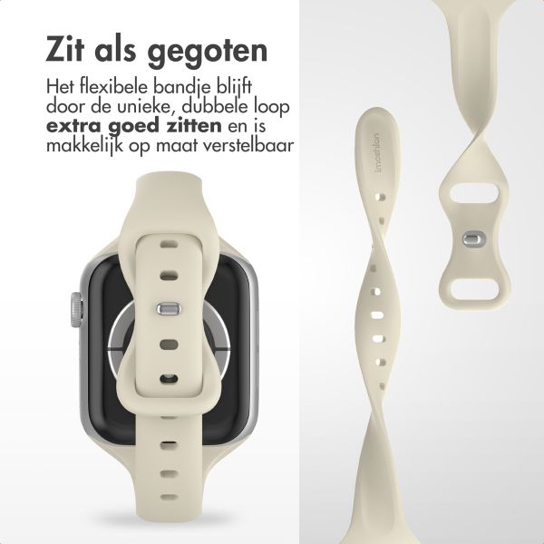 imoshion Slim siliconen bandje Apple Watch Series 1 t/m 11 / SE / Ultra (44/45/46/49 mm) - Starlight