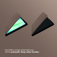 Selencia Riva Bookcase Samsung Galaxy Tab A11 Plus - Mocha Brown
