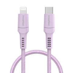 imoshion Lightning naar USB-C kabel - Non-MFi - Gevlochten textiel - 1 meter - Lila