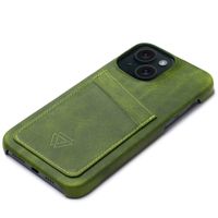 Wachikopa Full Wrap C.C. Backcover met 2 pashouders iPhone 15 - Forest Green