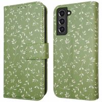 imoshion Design Bookcase Samsung Galaxy S21 FE - Green Flowers