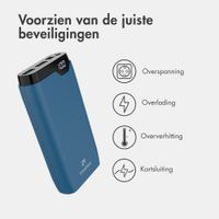imoshion Powerbank 20.000 mAh - 22,5W Snellader - USB-C / USB-A - Blauw