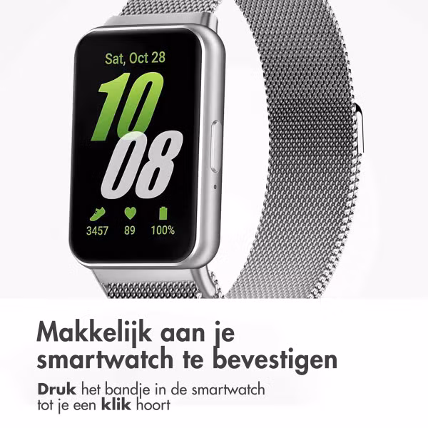 imoshion Milanees magnetisch bandje Samsung Galaxy Fit 3 - Zilver