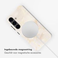 Selencia Vivid Backcover met MagSafe Samsung Galaxy S24 - Golden Beige Marble