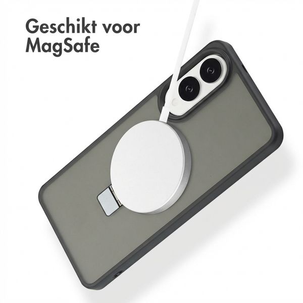 Accezz Ring Stand Backcover met MagSafe Samsung Galaxy S25 Edge - Zwart