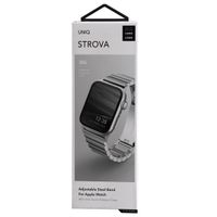 Uniq Strova Steel Link bandje Apple Watch Series 1 t/m 10 / SE / Ultra (2) (44/45/46/49 mm) - Sterling Zilver