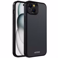 Accezz Rugged Frosted Backcover Apple iPhone 15 Plus - Zwart