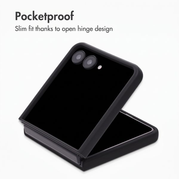 Accezz Liquid Silicone Case with MagSafe Samsung Galaxy Z Flip 8 - Black
