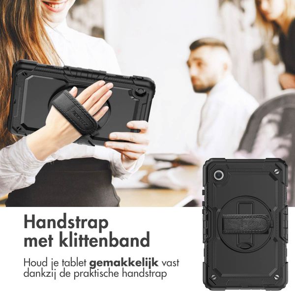 Accezz Rugged Backcover met schouderstrap Samsung Galaxy Tab A9 8.7 inch - Zwart