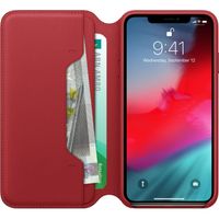 Apple Leather Folio Bookcase iPhone Xs Max - Red