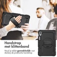 Accezz Rugged Backcover Shoulder Strap voor de Samsung Galaxy Tab S10 Plus / S9 FE Plus / Tab S9 Plus 12.4 inch - Zwart