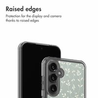imoshion Design hoesje Samsung Galaxy S23 FE - Smoke Green Flowers