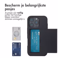 imoshion Backcover met pasjeshouder Apple iPhone 16 Pro - Zwart