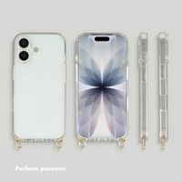 Selencia Transparent Case with Hooks + Lova Wrist Strap Apple iPhone 17 - Cotton Candy