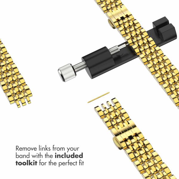 Selencia Slim Steel Jubilee Inspired Link Band Apple Watch | 38/40/41/42 mm - Gold