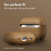 Accezz Echt Leren Case  Apple AirPods Pro 2 - Taupe