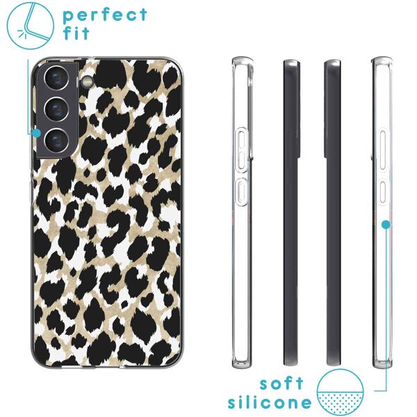 imoshion Design hoesje Samsung Galaxy S22 Plus - Luipaard / Zwart