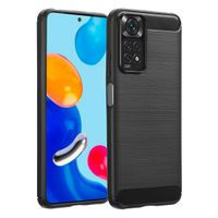 imoshion Brushed Backcover Xiaomi Redmi Note 11 (4G) / Note 11S (4G) - Zwart