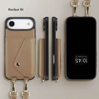 Selencia Sera Phone Case with Cord and Envelope Card Holder Apple iPhone Air - Taupe