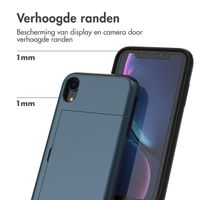 imoshion Backcover met pasjeshouder Apple iPhone Xr - Donkerblauw