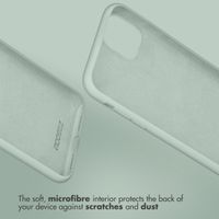 Accezz Liquid Silicone Back Cover Apple iPhone 12 (Pro) - Sky blue